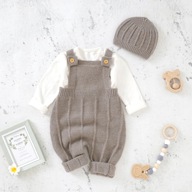 Baby Boys & Girls Romper with Hat - Unisex, True to Size for 0-24 Months