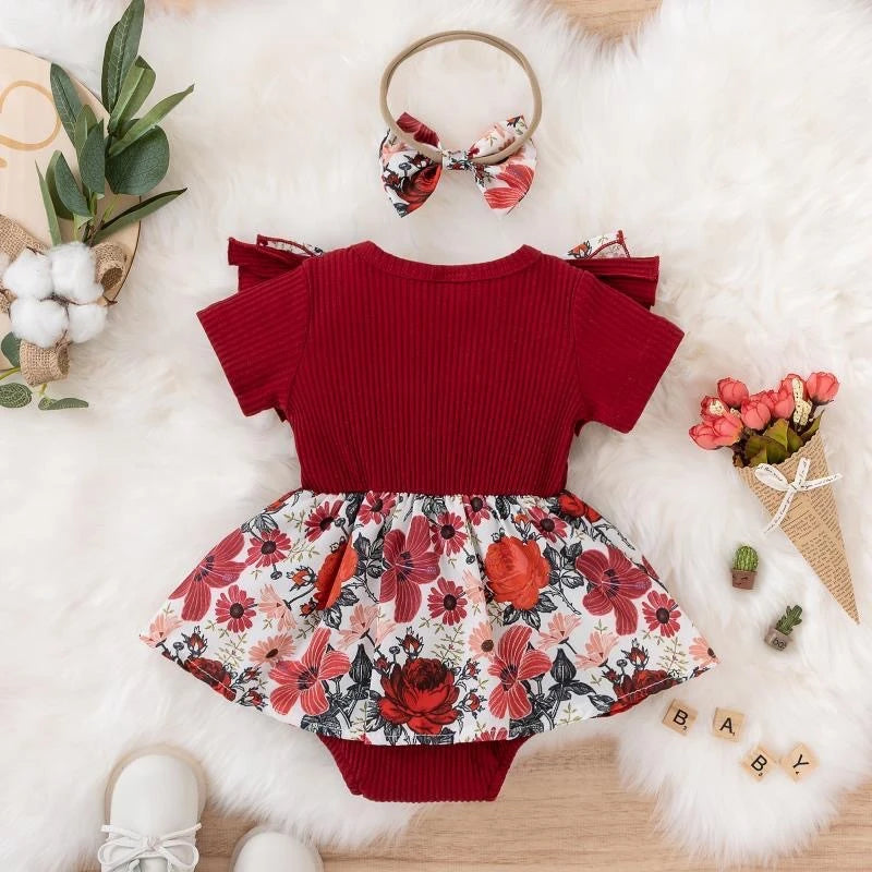 Summer Baby Girl Floral Dress - Cotton, Casual Style for 0-24 Months